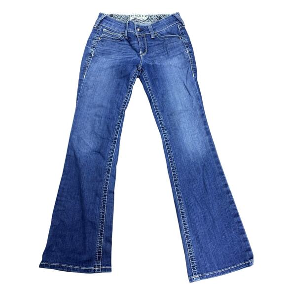 Ariat R.E.A.L. Denim Women’s 28S Bootcut Jeans Blue Mid Rise Stretch Western - Picture 1 of 10